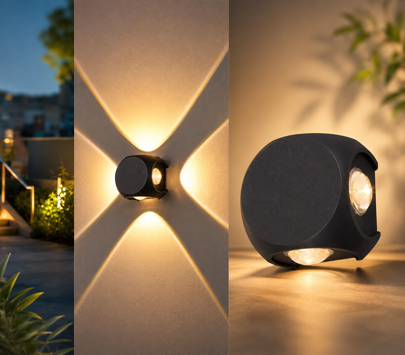 Cubical 4 Way Outdoor Light
