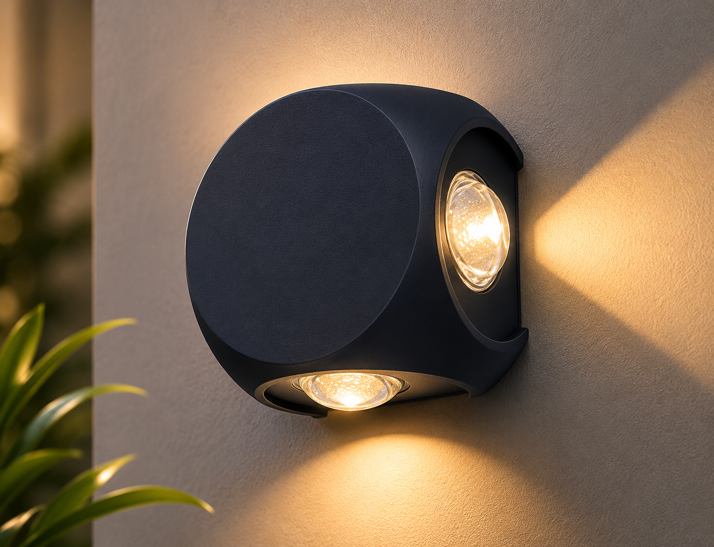 Cubical 4 Way Outdoor Light